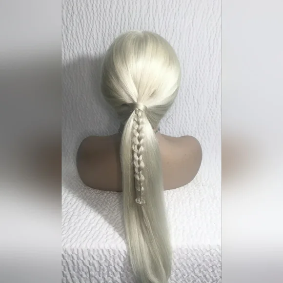26 In Pale Blonde Lace Wig Human Hair - Picture 2 of 15